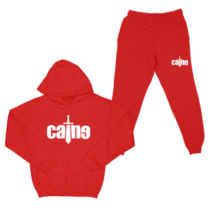 Caine Sword Logo "RED" Sweatsuit Top and Bottom