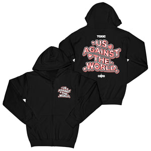 Us Against The World "Black" Zip Up.